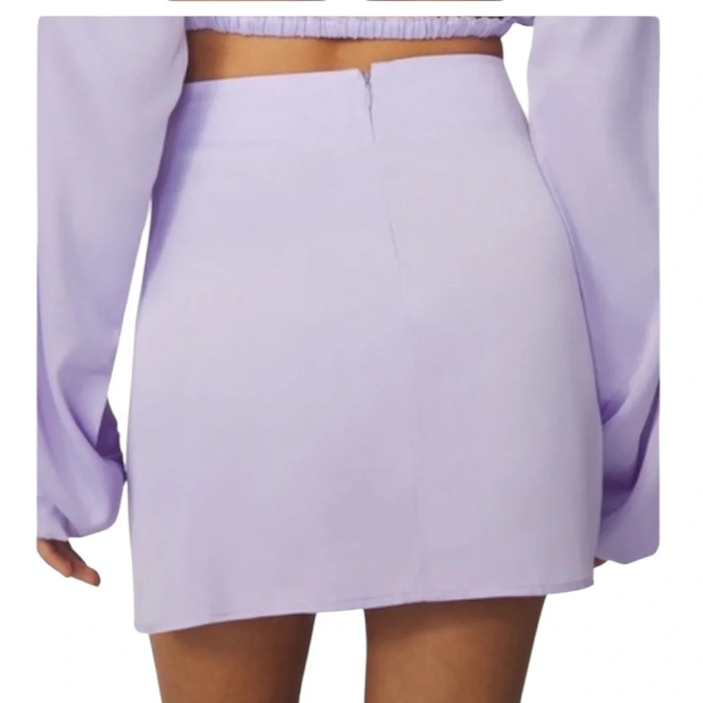 Revolve WeWoreWhat‎ women’s Satin Mini Slip Skirt Heather Purple Sz Small New